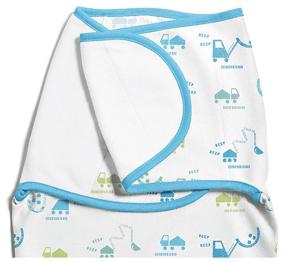 img 4 attached to Swaddleme®Luxe Whisper Quiet Velcro Envelope S/M Blue/Green Cars
