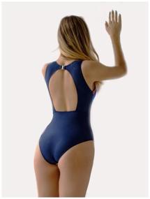 img 4 attached to One-piece swimsuit / ETTO / with cups / women''s sports / for the pool / slimming / closed / solid / for girls