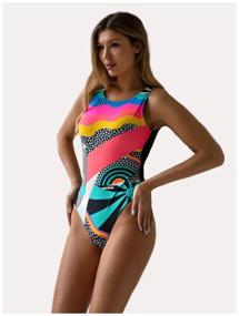 img 3 attached to One-piece swimsuit / ETTO / with cups / women''s sports / for the pool / slimming / closed / solid / for girls