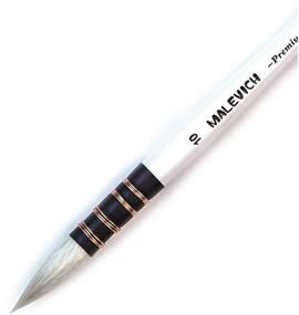 img 3 attached to Professional watercolor brush Malevich Premium, goat mix, round, №10