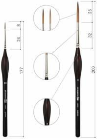 img 1 attached to Brushes / brushes professional synthetic for drawing set of 12 pieces, Brauberg Art Classic, Ergonomic