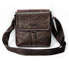 img 3 attached to Men''s bag tablet "Status Bags". Size: 18x20 cm. Color: brown / Planet of wallets
