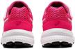 asics contend 7 sneakers, size k12us (30eu), pink glo/white logo