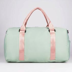 img 3 attached to Choose your way duffle bag with lined zip, shoe compartment, mint