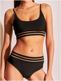 img 1 attached to Swimsuit separate Love Skin (Black, S)