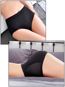 img 2 attached to Shapewear / Seamless underwear for women / Briefs with drawstring / Postnatal color black, size L