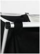foldable laundry basket dark light color with three compartments, black-white-gray logo