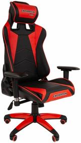 img 4 attached to Gaming computer chair with adjustable armrests CHAIRMAN GAME 44, eco-leather, black/red