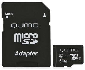 img 2 attached to Memory card Qumo microSDXC 64 GB Class 10, UHS-I, R/W 90/20 MB/s, adapter to SD