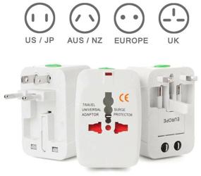 img 4 attached to Universal socket adapter for all socket types / Travel AC adapter / EU/US/UK/RU (A C G I) P2, 10 A, White