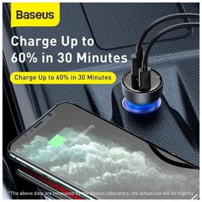 img 4 attached to Car charger Baseus Particular Digital Display QC PPS Dual Quick Charger Car Charger 65W (TZCCKX-0G) with cable (gray)