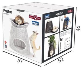 img 4 attached to House for dogs and cats Bama Pet Pasha house with cushions 52x60x46 cm 52 cm 60 cm oval light brown/beige 46 cm