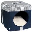 house for dogs and cats not alone home best gift l 40x40x40 cm 40 cm 40 cm rectangular dark blue 40 cm logo