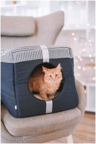 img 4 attached to House for dogs and cats Not Alone Home Best gift L 40x40x40 cm 40 cm 40 cm rectangular dark blue 40 cm