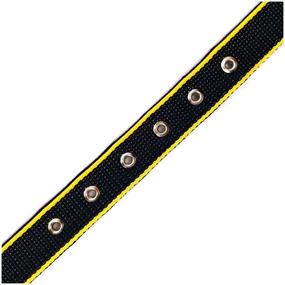 img 4 attached to Collar for dogs of medium and large breeds DOG COLLAR two-layer, nylon/cotton, 35 mm (neck circumference 38-57 cm), black/green
