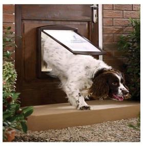 img 4 attached to Door for dogs and cats PetSafe StayWell Original 2 Way brown small 17.8 x 15.2 cm (1 pc)