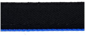 img 2 attached to Collar for dogs of medium and large breeds DOG COLLAR two-layer, nylon/cotton, 35 mm (neck circumference 38-57 cm), black/blue