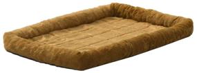 img 1 attached to Bed for dogs and cats Midwest QuietTime Faux Fur Deluxe Bolster 91x58x8 cm 91 cm 58 cm cinnamon 8 cm