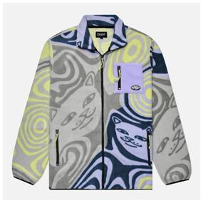 img 4 attached to Men''s jacket Ripndip Hypnotic Polar Fleece purple , Size XL