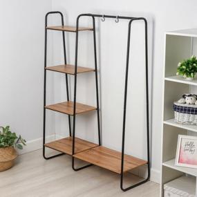 img 2 attached to Wardrobe system with shelves "Scandinavia 1", black
