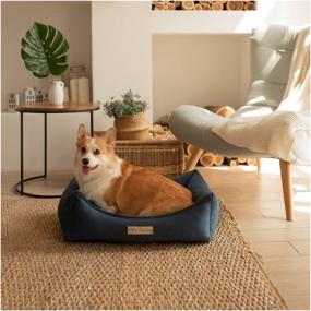 img 4 attached to Pet bed with removable cover Pet&quot;s Parking, size S 65x50, brown
