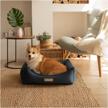 pet bed with removable cover pet&quot;s parking, size s 65x50, brown logo