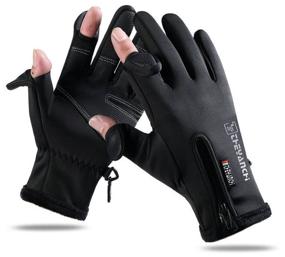 img 1 attached to Men''s gloves / hunting and fishing gloves / fingerless gloves / touch gloves / black XL