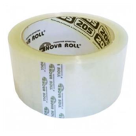 adhesive tape 48mm x 66m nova roll, transparent, 43um, 6pcs logo
