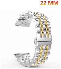 img 1 attached to Universal strap 22 mm for smart watches Samsung, Huawei, Amazfit, Honor/ Block bracelet
