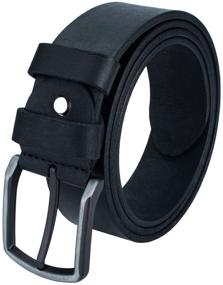 img 4 attached to Men''s belt made of genuine leather BM974/D. Black (125 cm)