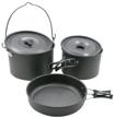 camping cookware set 15 items ds700 logo