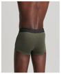 superdry boxer shorts set, size xl, black/olive/grey, 3 pcs. logo