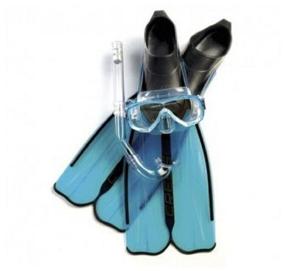 img 3 attached to Snorkeling set CRESSI RONDINELLA BAG, blue, size 43/44 (fins + mask + snorkel + bag)