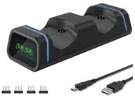 dobe charging station for 2 controllers ps4 / ps4 slim / ps4 pro with indicators, tp4-19005 logo