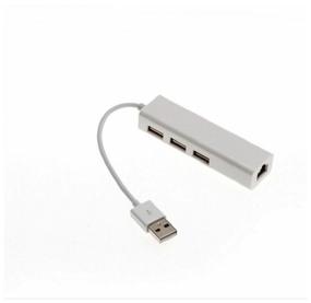 img 3 attached to USB-LAN network adapter with 3xUSB, Ethernet network adapter, RJ45 100 Mbps
