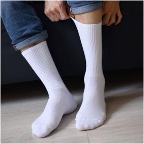 img 3 attached to Set of 5 pairs of men''s sports socks "Neva-Sox" white, size 25 (38-40)