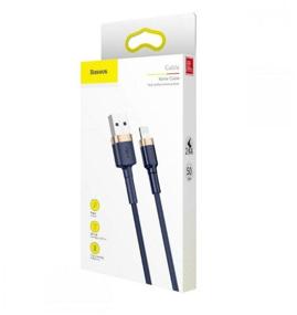 img 3 attached to Cable USB - Lightning 2m Baseus Cafule Cable 1.5A - Blue/Gold (CALKLF-CV3)