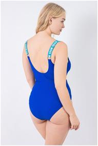 img 2 attached to Women''s one-piece swimsuit CSiman with straps with print black, size 52