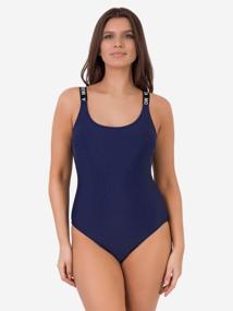 img 3 attached to Women''s one-piece swimsuit CSiman with straps with print black, size 52