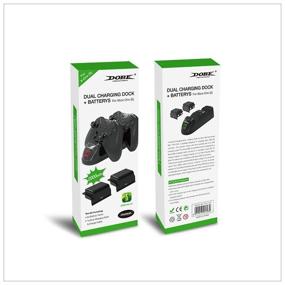 img 3 attached to Charging station for controller joystick XBOX One (S), DOBE Dual Charging Dock (TYX-1703)