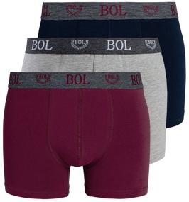 img 3 attached to BOL Men&quot;s boxer shorts set, 3 pcs.