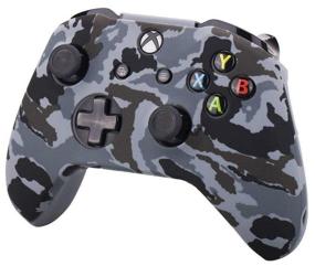img 1 attached to Protective silicone case for controller Microsoft Xbox One, Xbox Series S, Series X (controller X Box 1, Series C, Series X, Ex) grey, camouflage