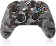 protective silicone case for controller microsoft xbox one, xbox series s, series x (controller x box 1, series c, series x, ex) grey, camouflage логотип