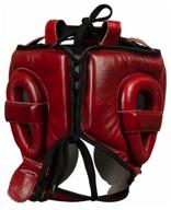 boxing helmet title boxing blood red leather sparring headgear, size l логотип