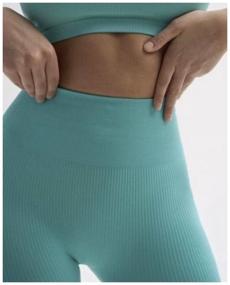 img 3 attached to Leggings/ Premium quality/ Leggings/ Ribbed/ Sports leggings/ Women''s/ Fitness/ Mint/ Size S(40)