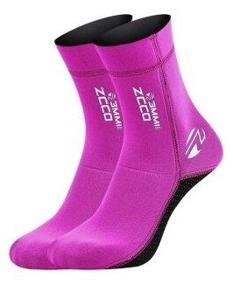 img 4 attached to Neoprene socks 3 mm for diving ZCCO black
