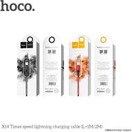 cable hoco x14 times speed usb - lightning, 1 m, 1 pc, red логотип