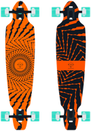 longboard ridex desert 40.2"x9, 40.2x9, orange логотип