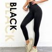 high waist leggings with corset for yoga and fitness lacogi (fs-yjk001), black, size l logo