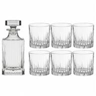 whiskey set 7 items (carafe 800 ml + 6 glasses 300 ml each) rcr cristalleria italiana spa "timeless / without decor" / 117078 логотип